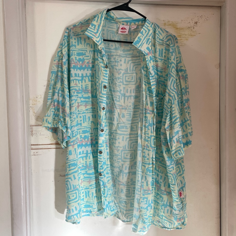 💜 QUIKSILVER x Stranger Things The Argyle Mens Button Up Shirt 2XL